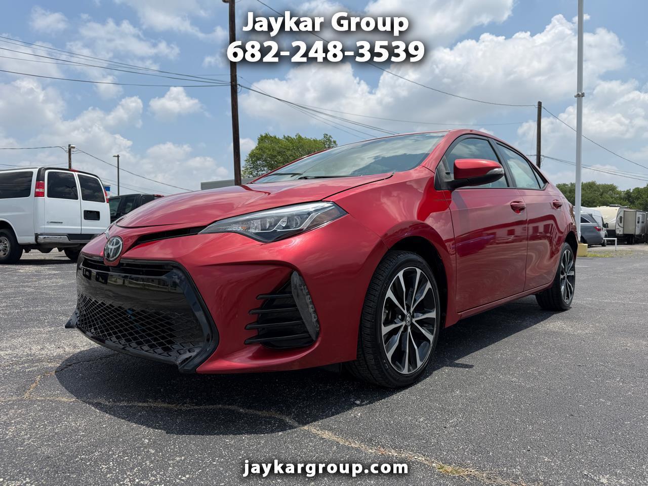 Red 2017 Toyota Corolla Sedan Front-Wheel Drive Continuously Variable Transmission