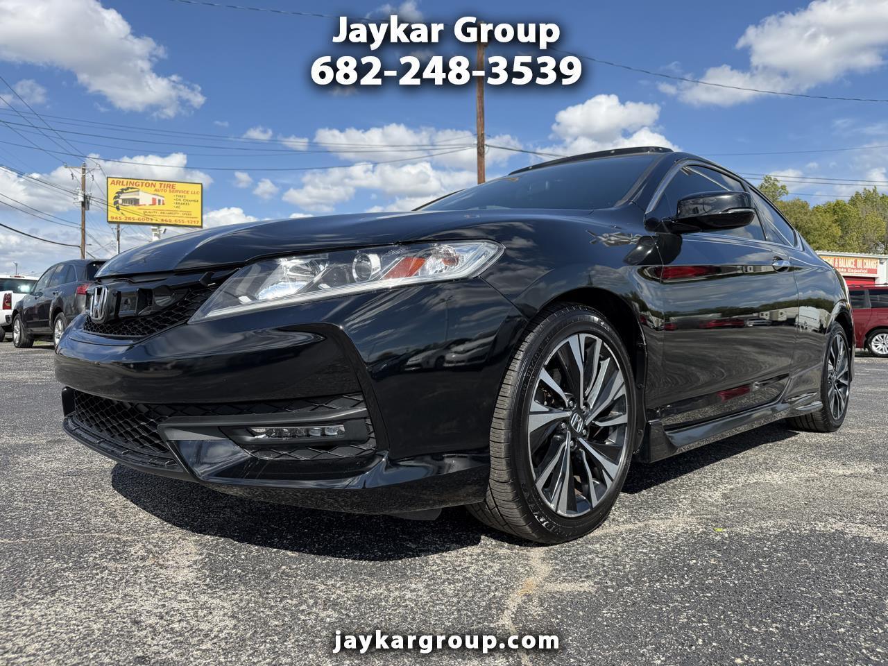 Black 2016 Honda Accord Coupe Coupe Front-Wheel Drive Continuously Variable Transmission