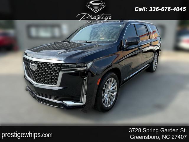 Blue 2021 Cadillac Escalade ESV Premium Luxury AWD SUV / Crossover Four-Wheel Drive Automatic
