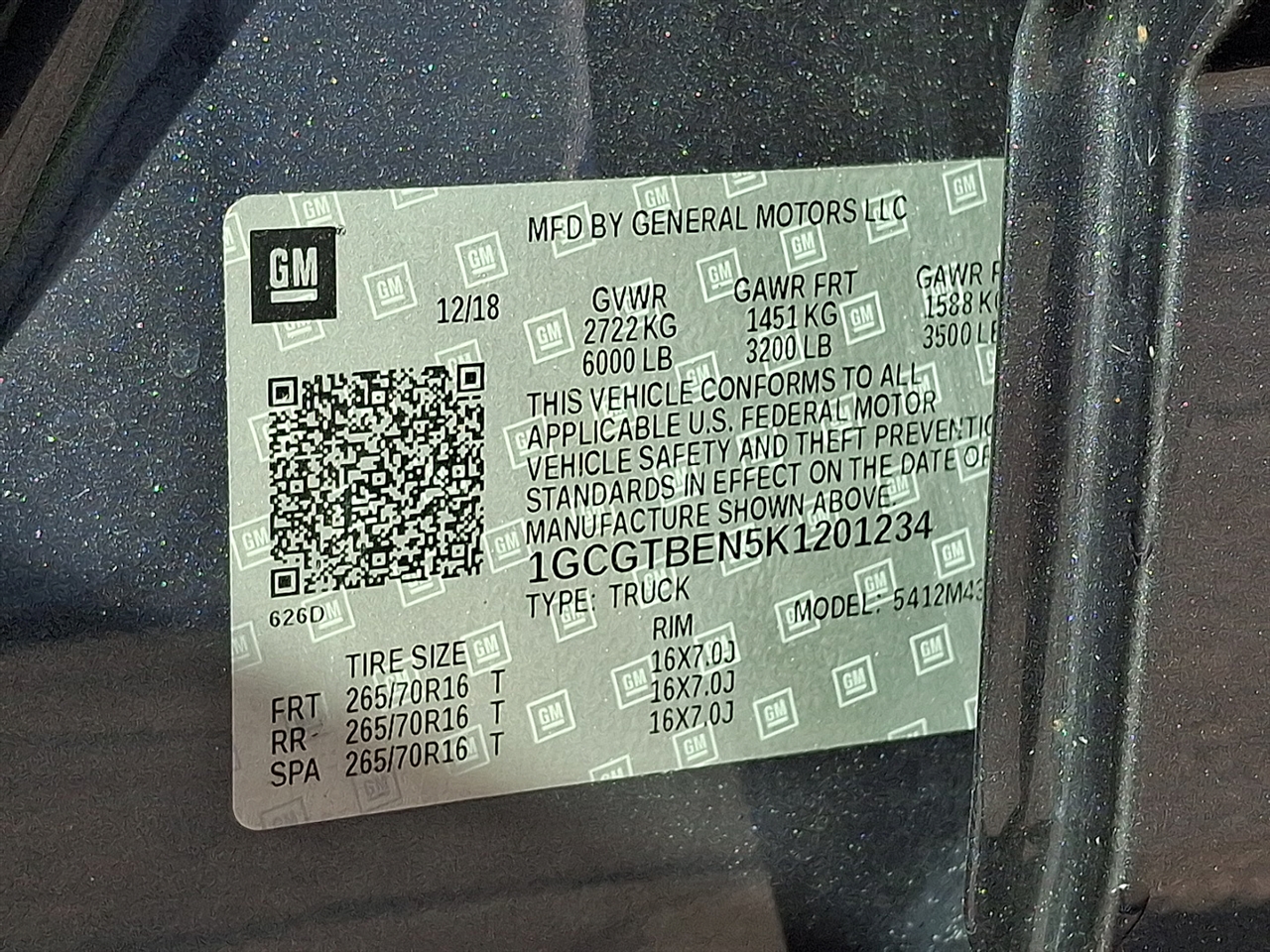 Chevrolet Colorado Work Truck Crew Cab 4WD Long Box 2019