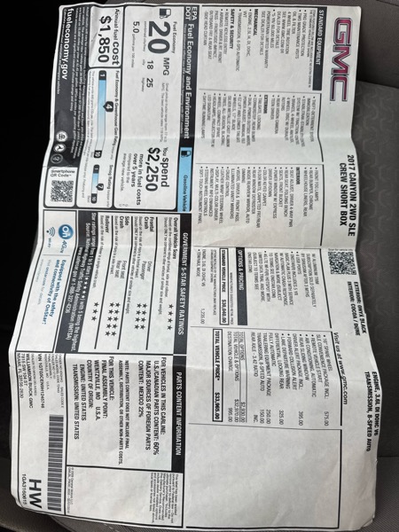 GMC Canyon SLE Crew Cab 2WD 2017