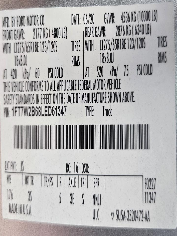 Ford F-250 SD XLT Crew Cab Long Bed 4WD 2020