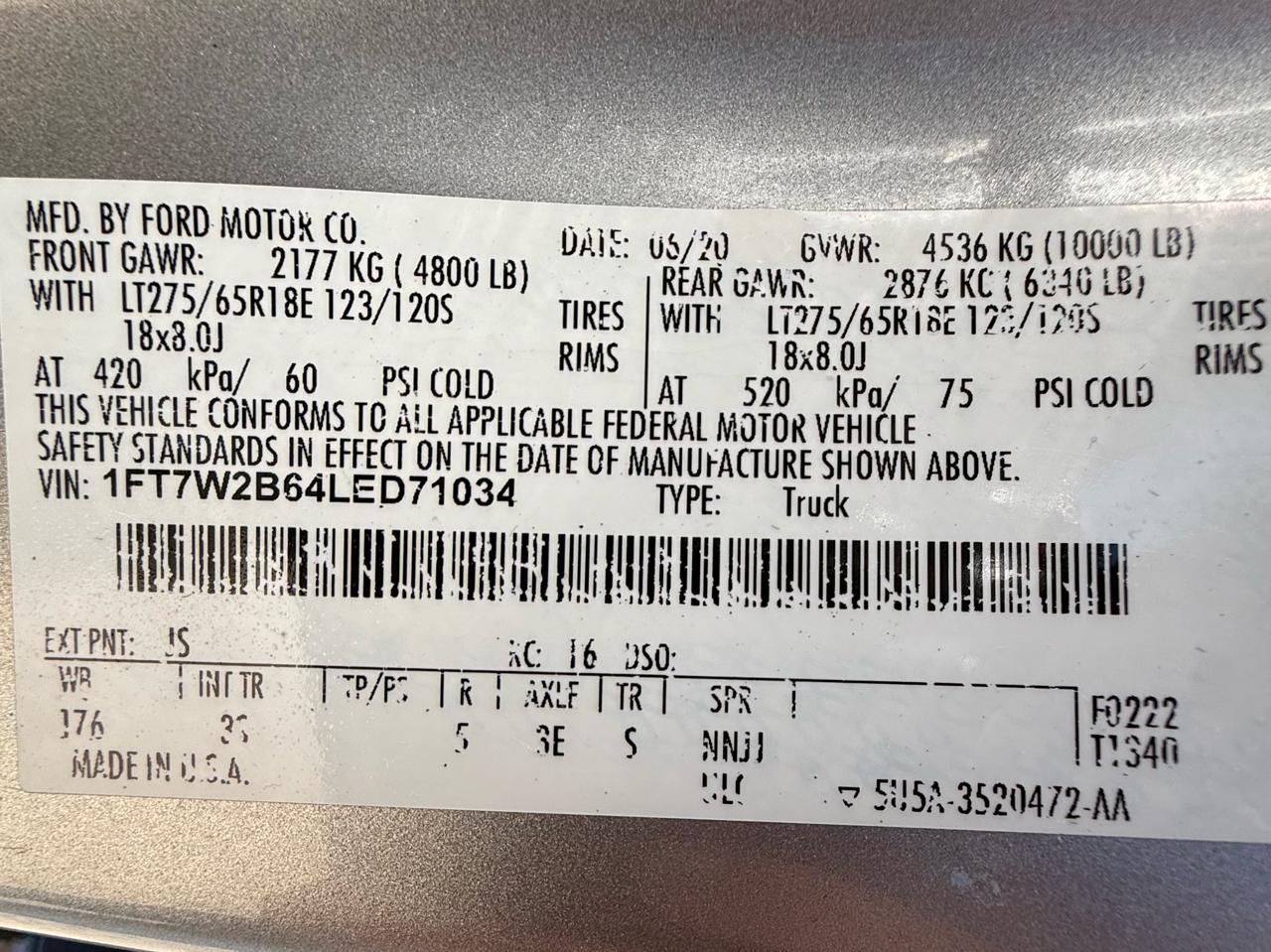 Ford F-250 SD XLT Crew Cab 4WD 2020