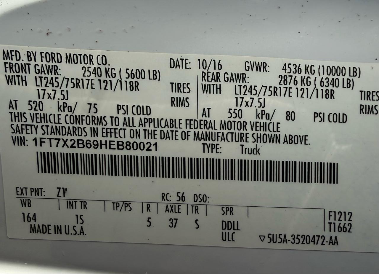 Ford F-250 SD XL SuperCab Long Bed 4WD 2017