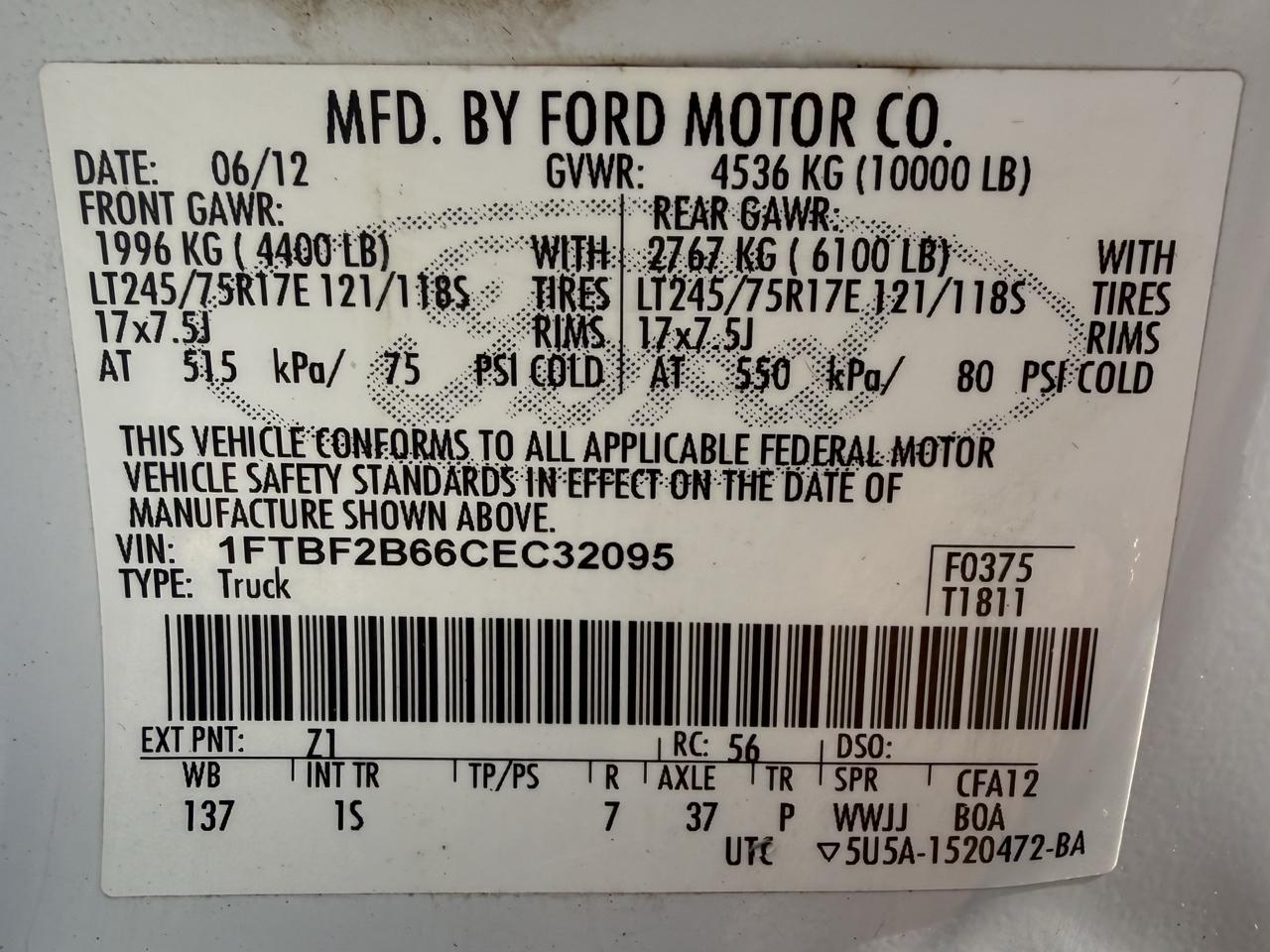 Ford F-250 SD XL 4WD 2012