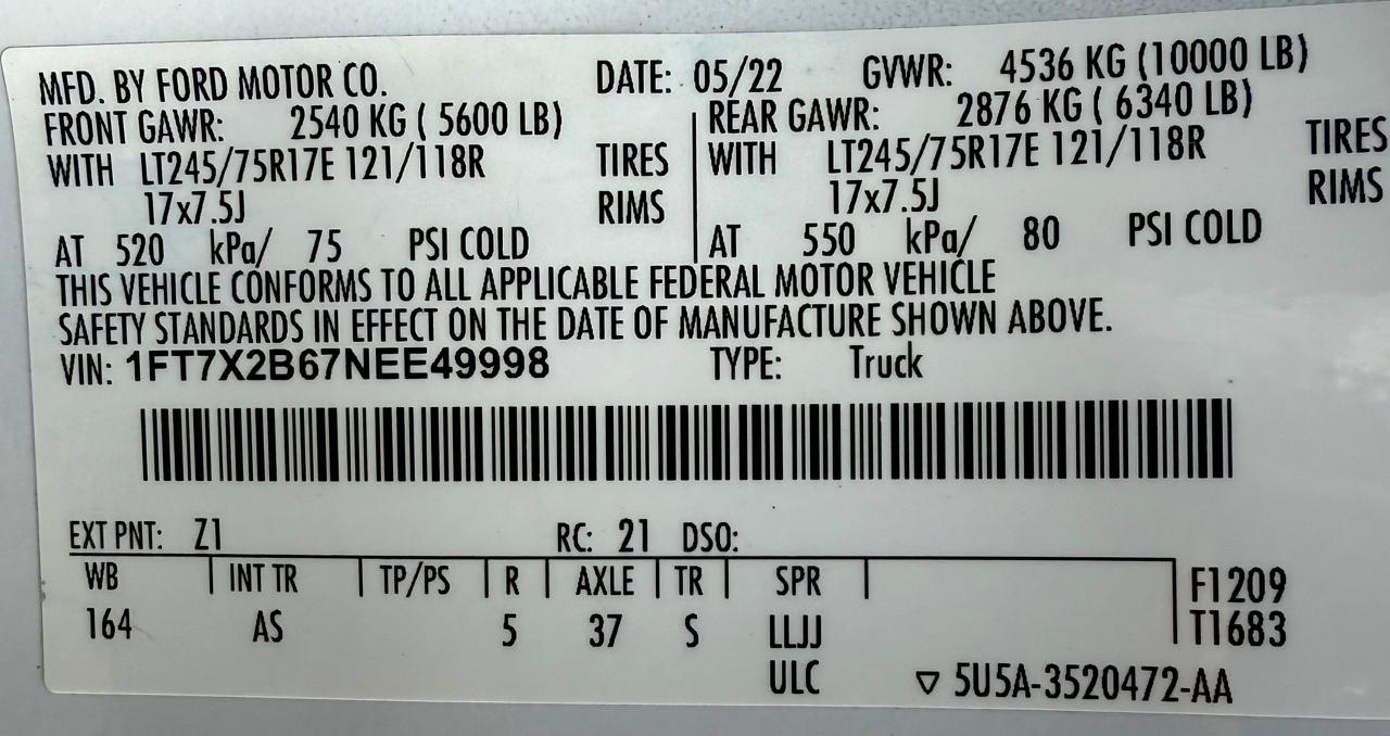 Ford F-250 SD XL SuperCab Long Bed 4WD 2022