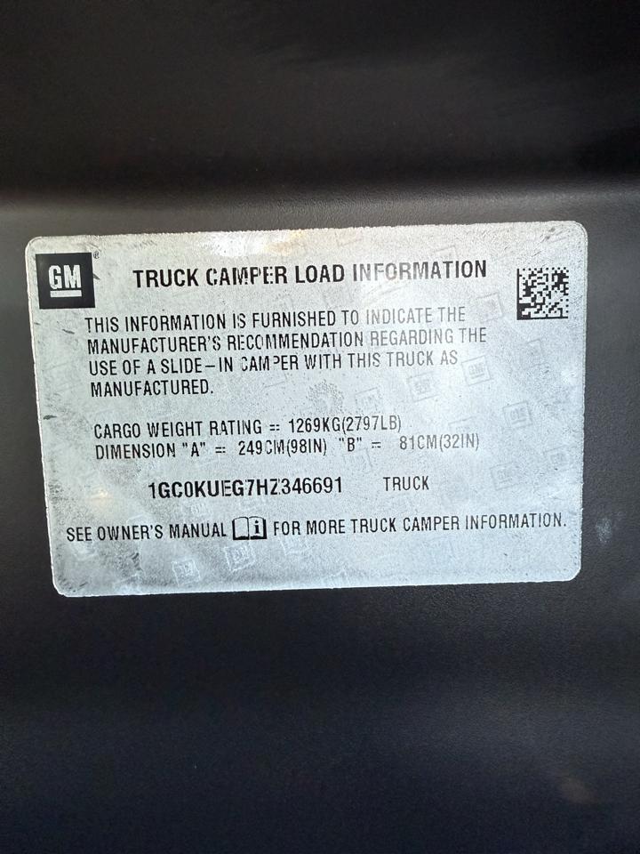 Chevrolet Silverado 2500HD 4WD Reg Cab 133.6" Work Truck 2017
