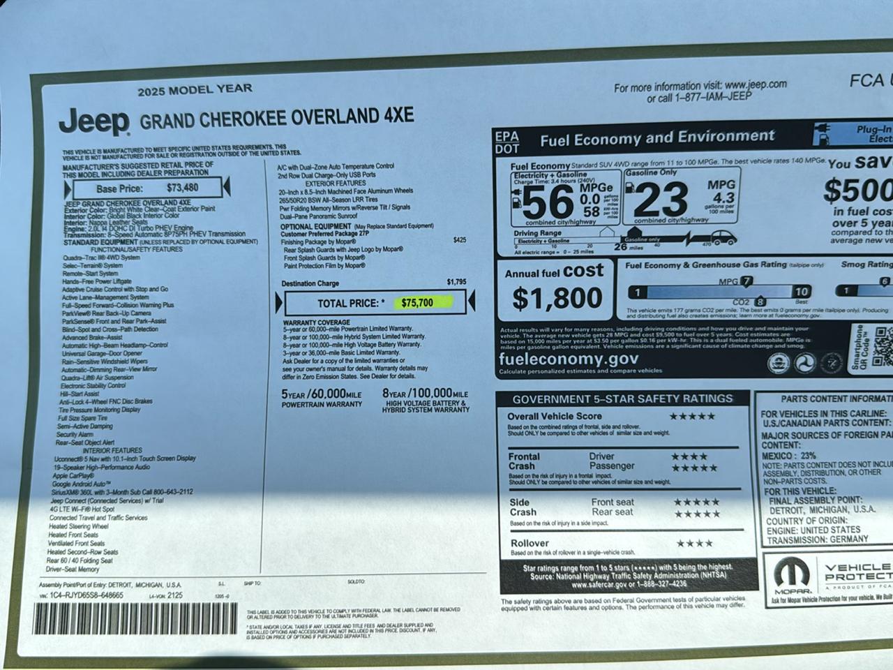Jeep Grand Cherokee 4xe  2025