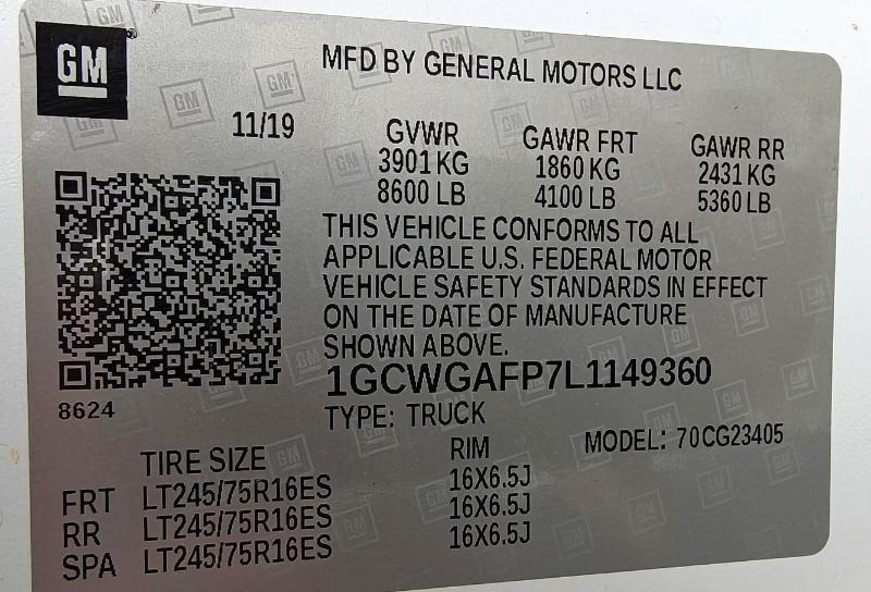 Chevrolet Express 2500 Cargo 2020