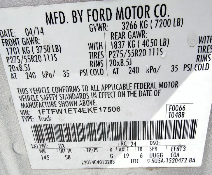Ford F-150 Platinum SuperCrew 6.5-ft. Bed 4WD 2014
