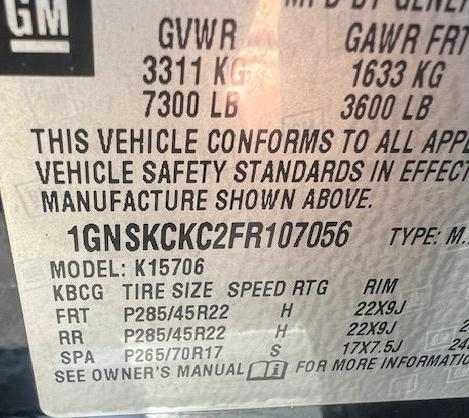 Chevrolet Tahoe LTZ 4WD 2015