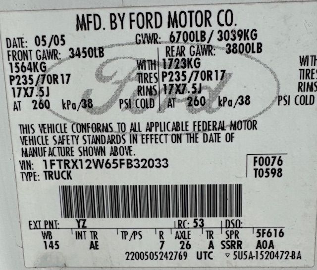 Ford F-150 Lariat SuperCab 2WD 2005