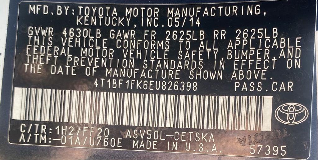 Toyota Camry L 2014