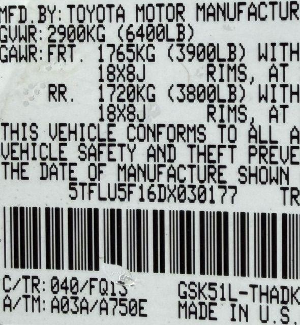 Toyota Tundra Tundra-Grade 4.0L Long Bed 2WD 2013
