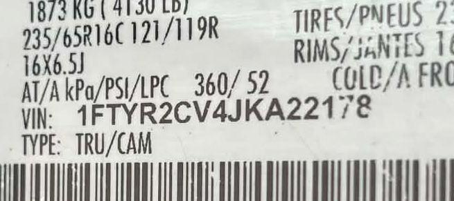 Ford Transit 250 Van Med. Roof w/Sliding Pass. 148-in. WB 2018