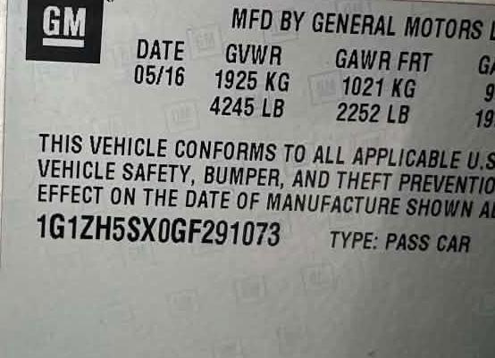 Chevrolet Malibu 2LZ 2016
