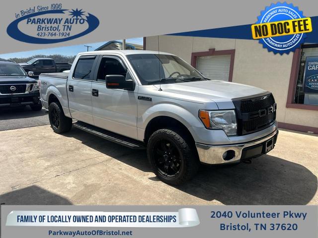 Silver 2012 Ford F-150 XL SuperCrew 4WD Pickup Truck Four-Wheel Drive Automatic