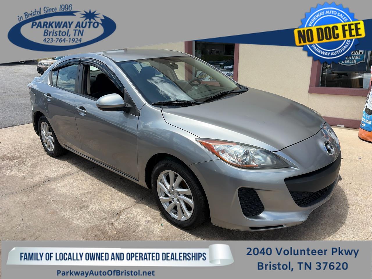 Silver 2012 Mazda MAZDA3 Sedan Front-Wheel Drive Automatic