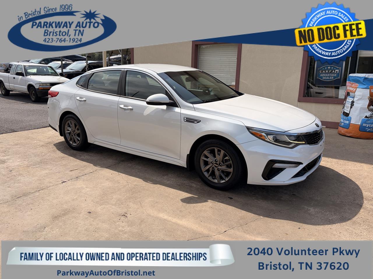 White 2019 Kia Optima Sedan Front-Wheel Drive Automatic