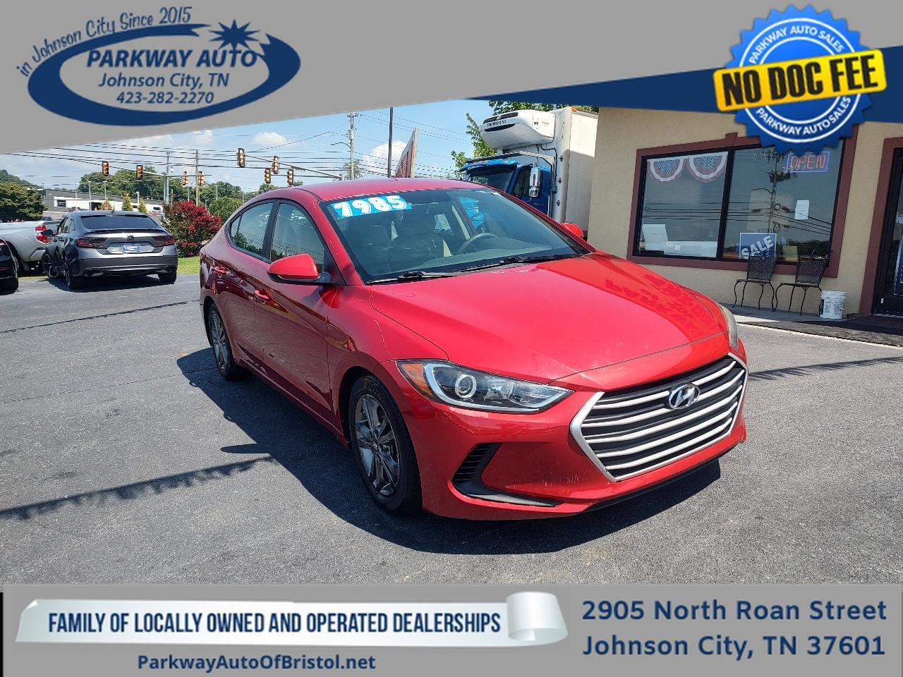 Red 2018 Hyundai Elantra Sedan Front-Wheel Drive Automatic