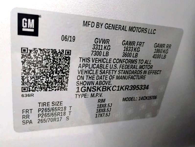 Chevrolet Tahoe LT 4WD 2019