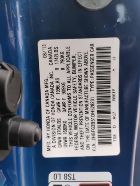 Honda Civic LX Coupe 5-Speed AT 2013