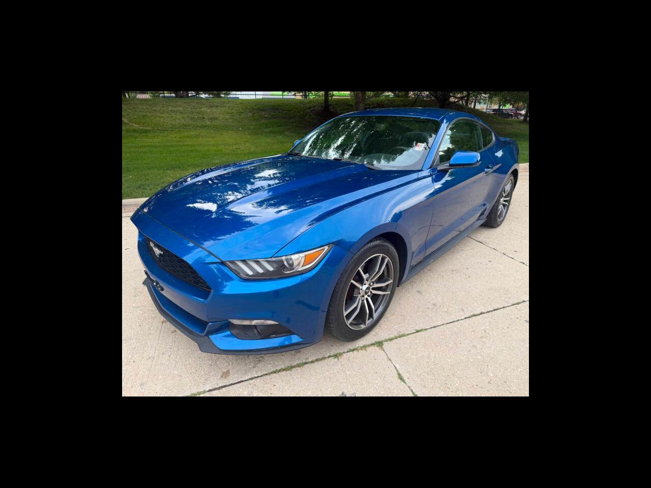Blue 2017 Ford Mustang Coupe Rear-Wheel Drive Manual