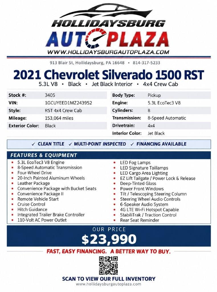 Chevrolet Silverado 1500 4WD Crew Cab 147" RST 2021