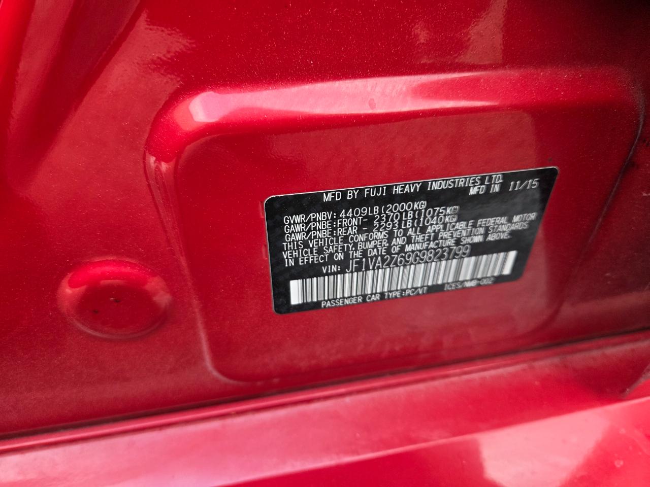 Subaru WRX STI Limited 2016