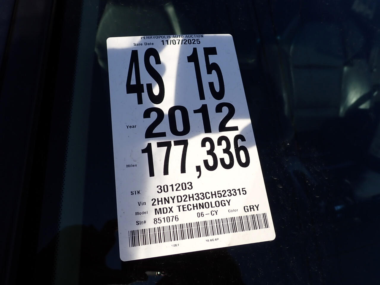 Acura MDX 6-Spd AT w/Tech Package 2012