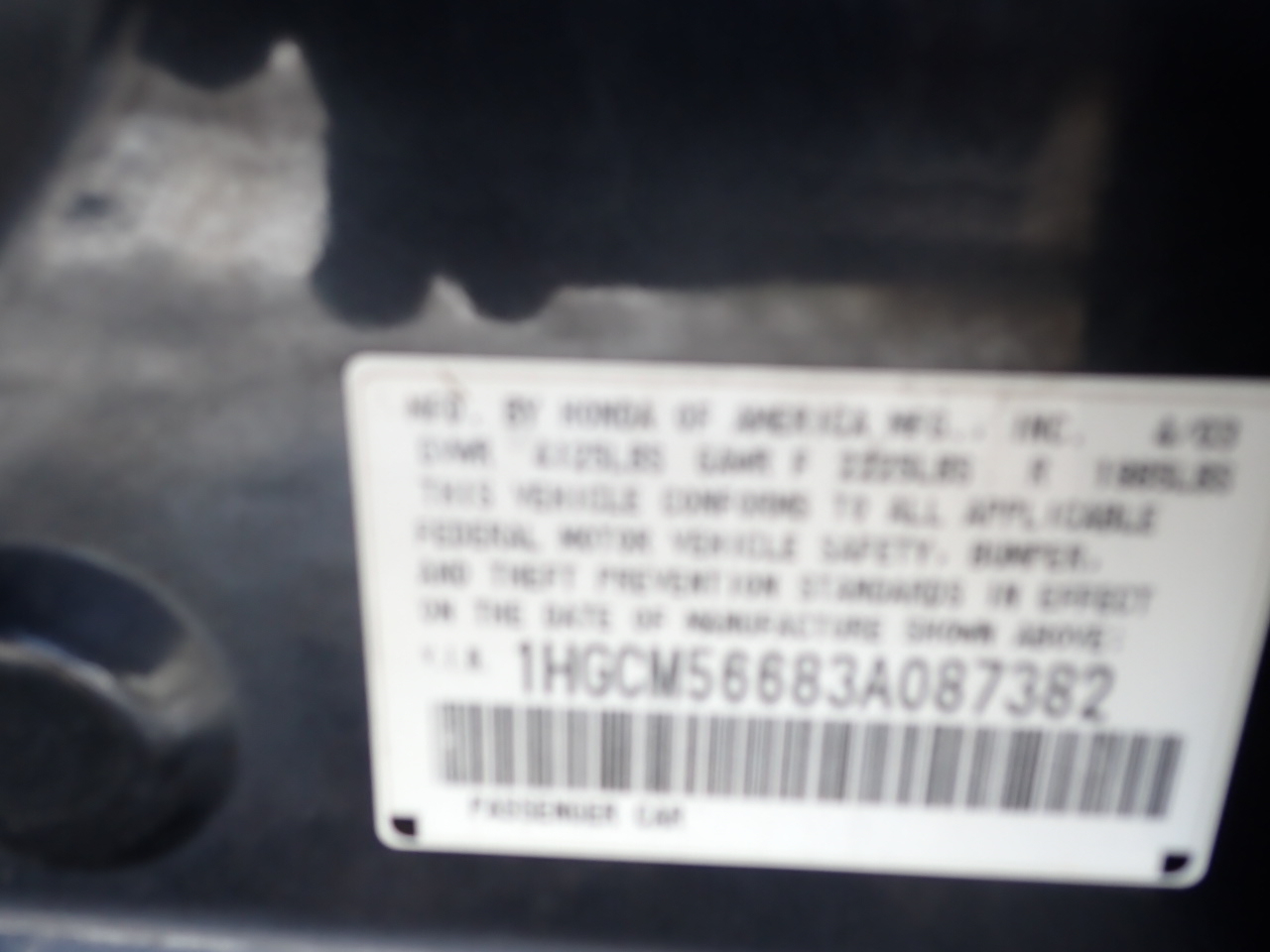 Honda Accord EX Sedan AT 2003