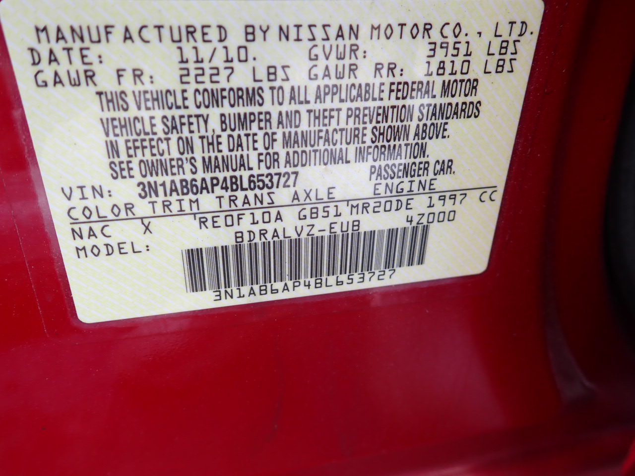 Nissan Sentra 2.0 SL 2011