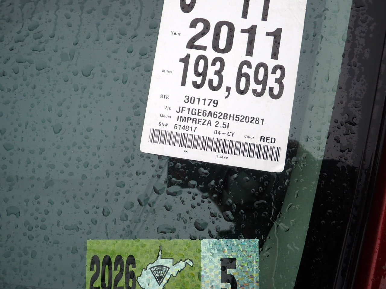 Subaru Impreza 2.5i 4-Door 2011