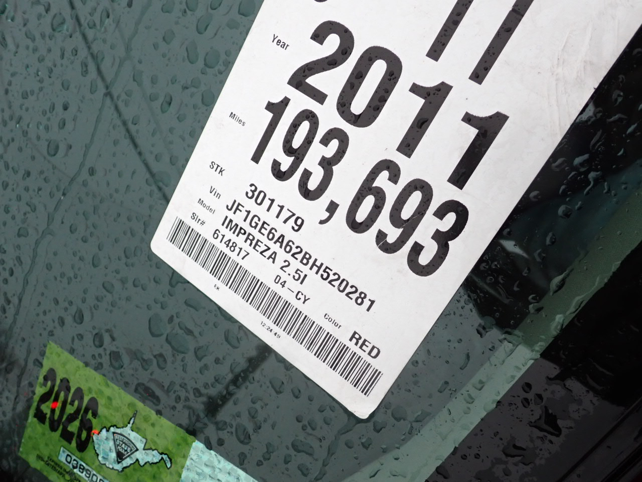 Subaru Impreza 2.5i 4-Door 2011