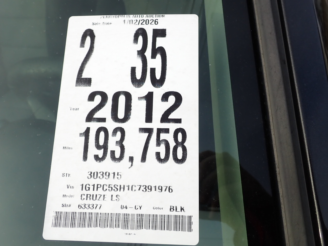 Chevrolet Cruze 2LS 2012
