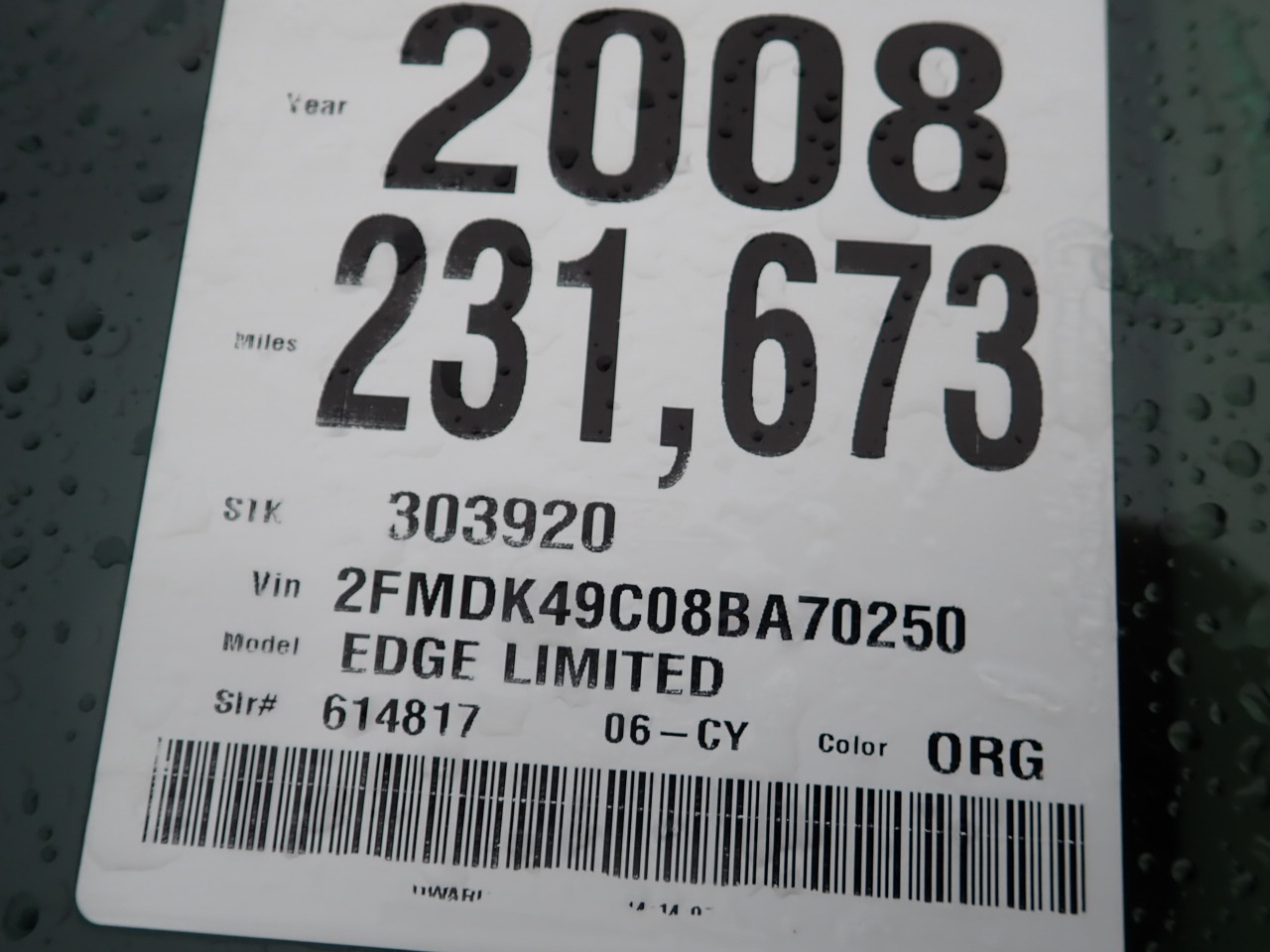 Ford Edge Limited AWD 2008