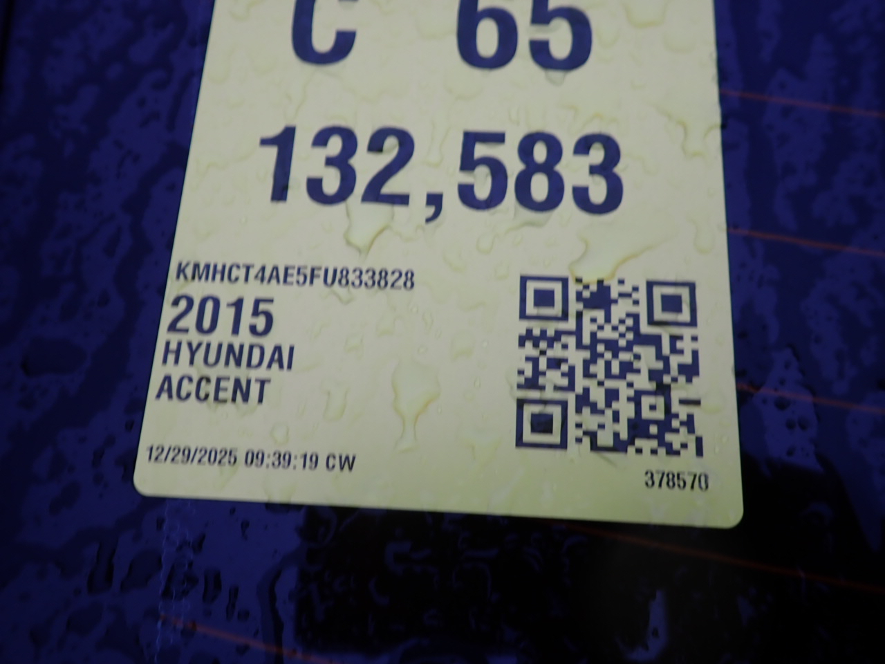 Hyundai Accent GLS 4-Door 6A 2015