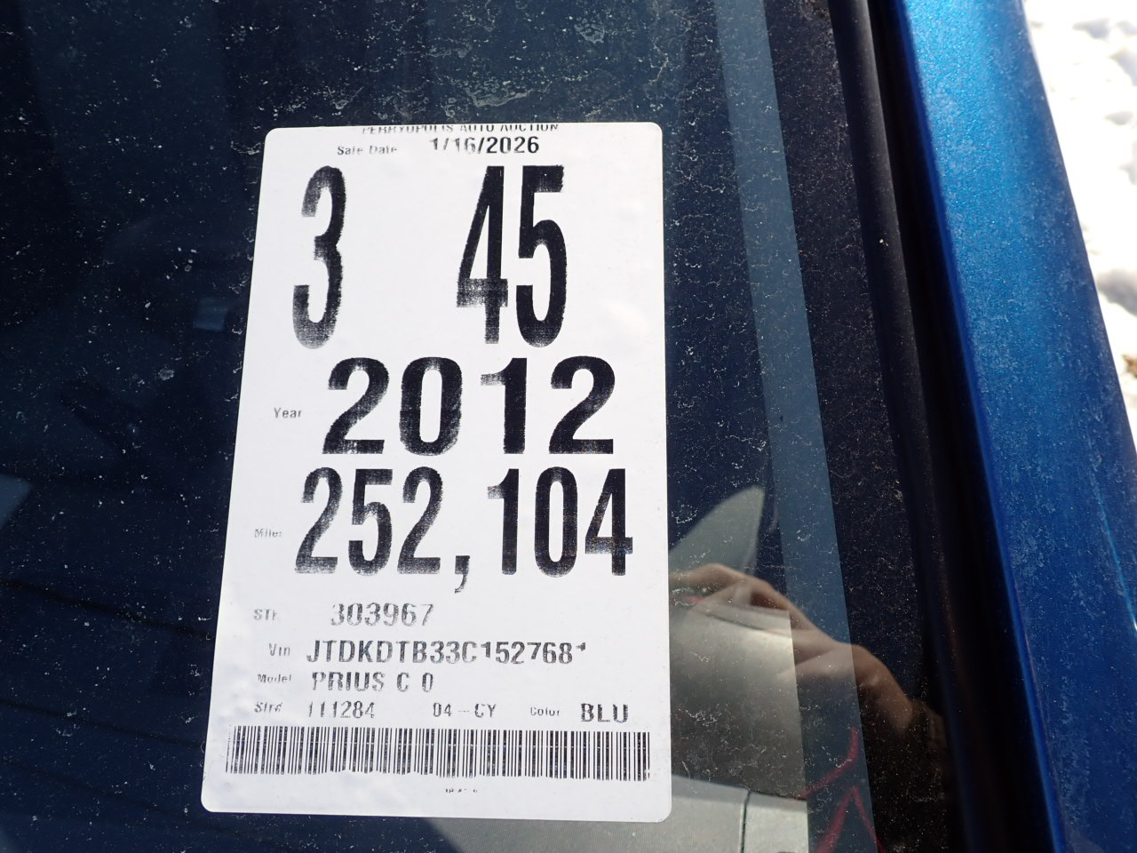 Toyota Prius c One 2012