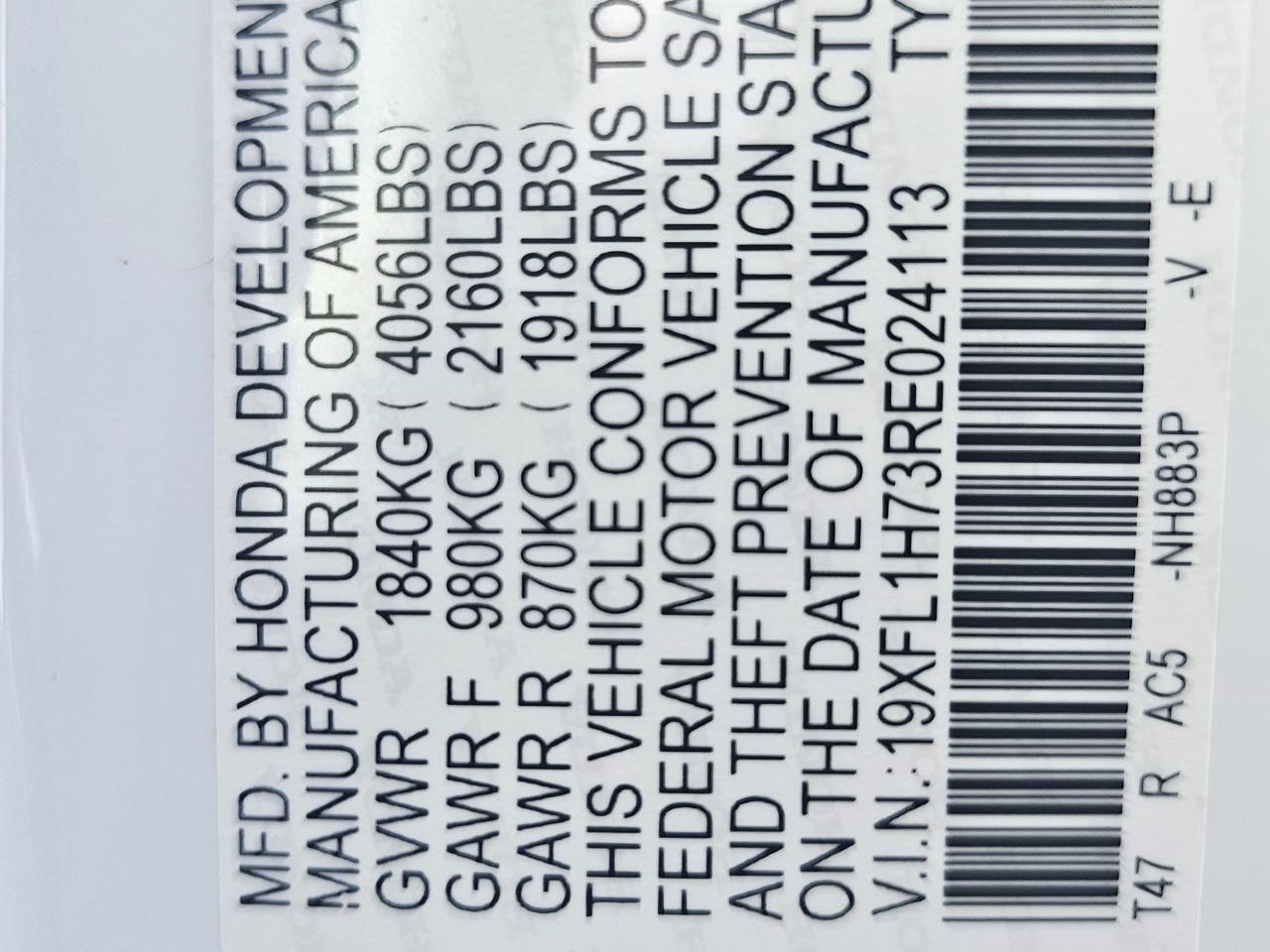 Honda Civic EX-L Hatchback 2024