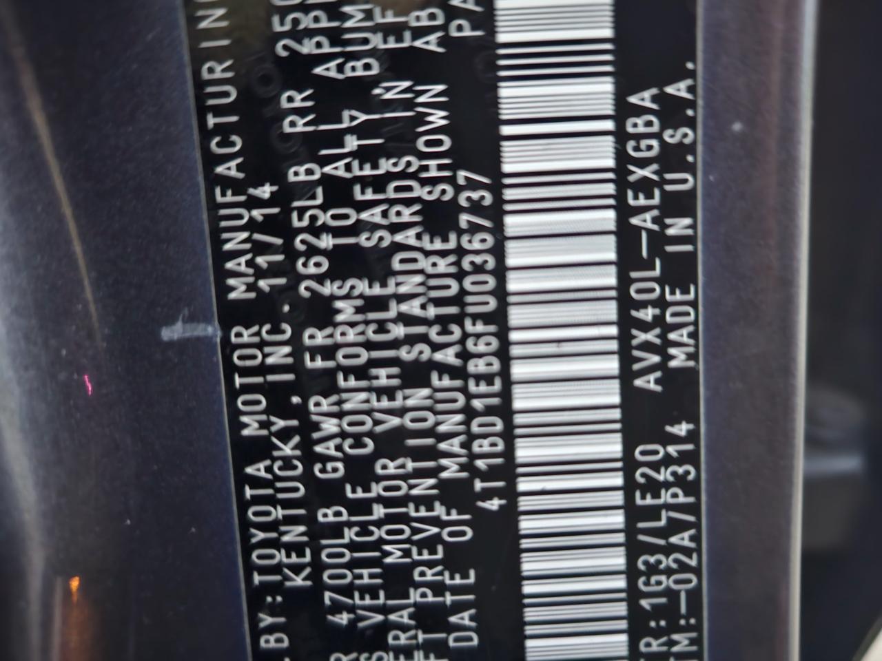 Toyota Avalon Hybrid XLE Premium 2015