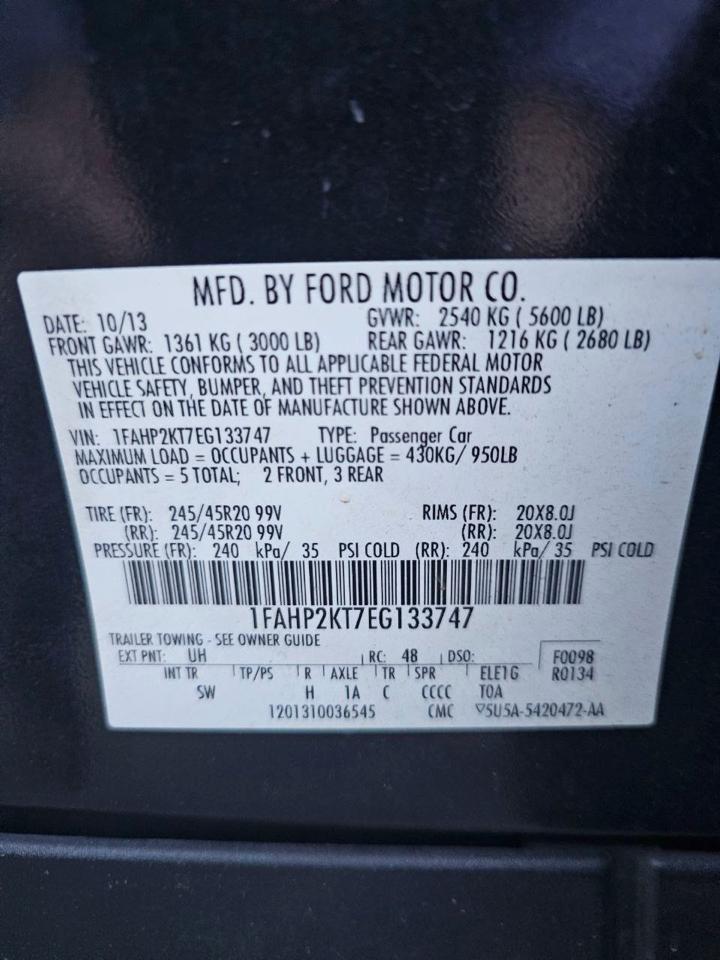 Ford Taurus SHO AWD 2014