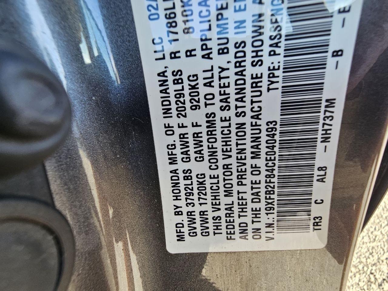 Honda Civic EX Sedan 5-Speed AT 2012