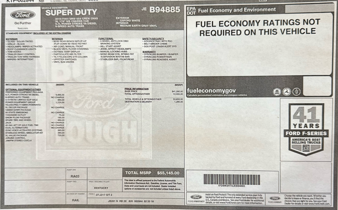 GMC Sierra 3500HD Base Long Box 4WD 2018