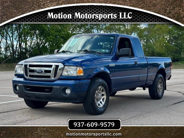 Blue 2011 Ford Ranger XLT SuperCab 4-Door 4WD Pickup Truck Four-Wheel Drive 5-Speed Manual