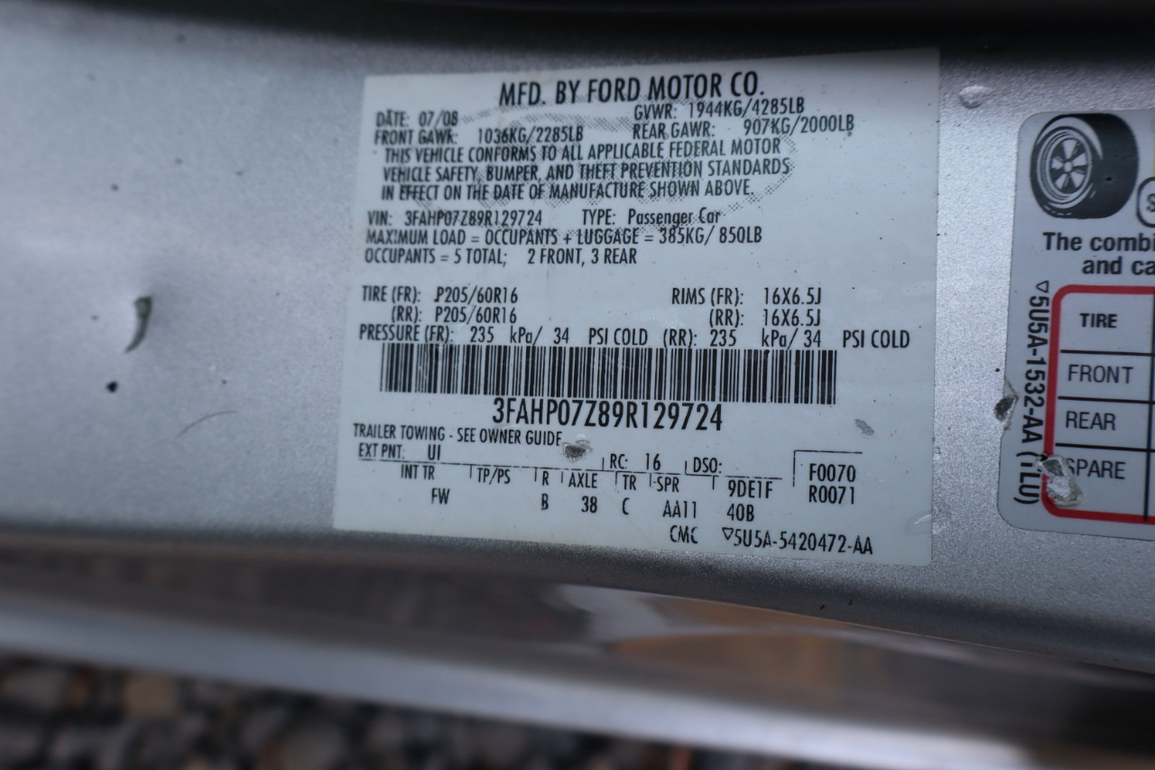 Ford Fusion I4 SE 2009