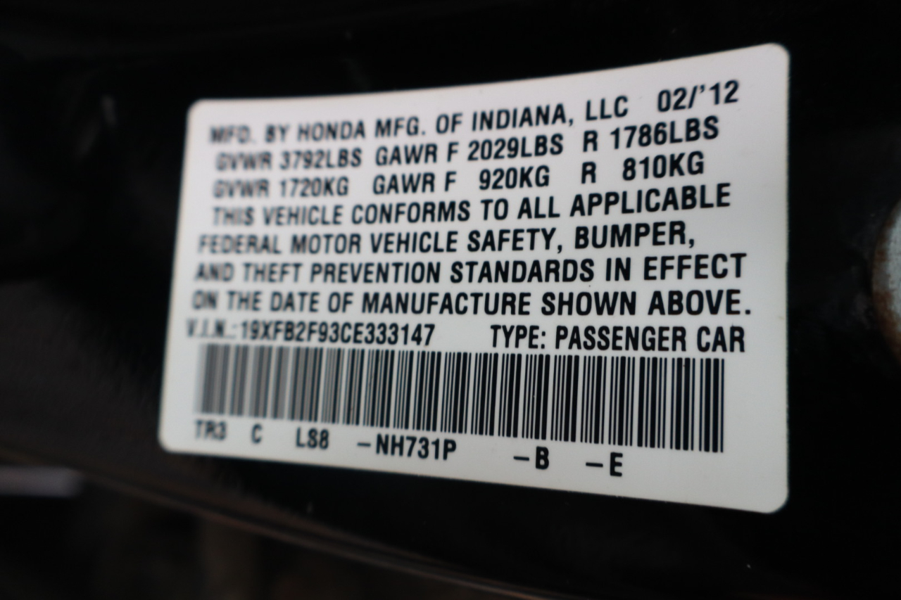 Honda Civic EX-L Sedan 5-Speed AT 2012