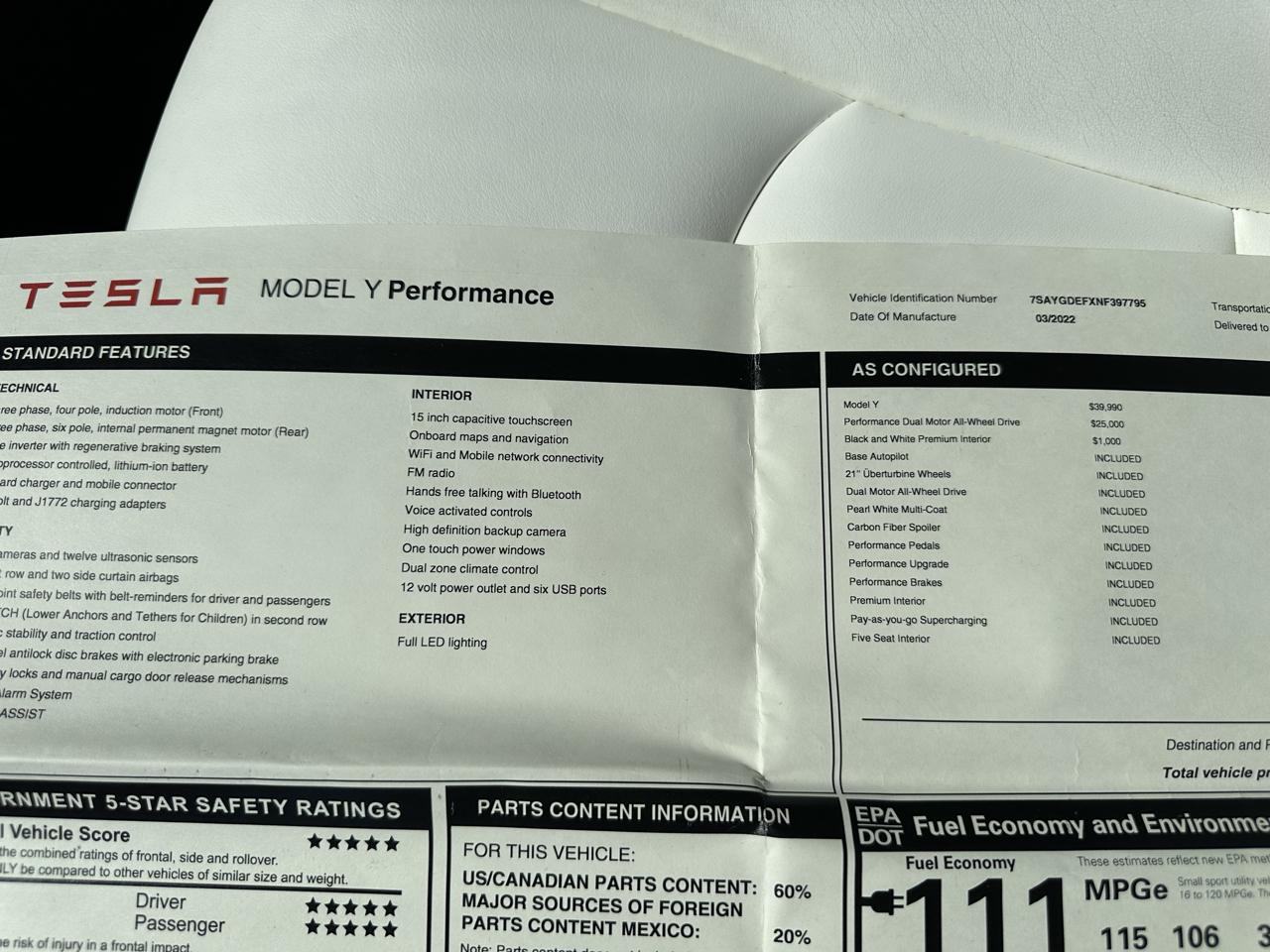 Tesla Model Y Performance 2022