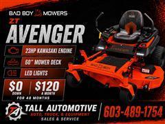 2026 Bad Boy Mowers ZT 60in Avenger Kawasaki FR691 23HP 