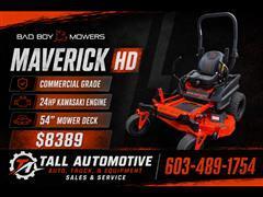 2026 Bad Boy Mowers Maverick HD 54in Kawasaki FX730 23.5HP 