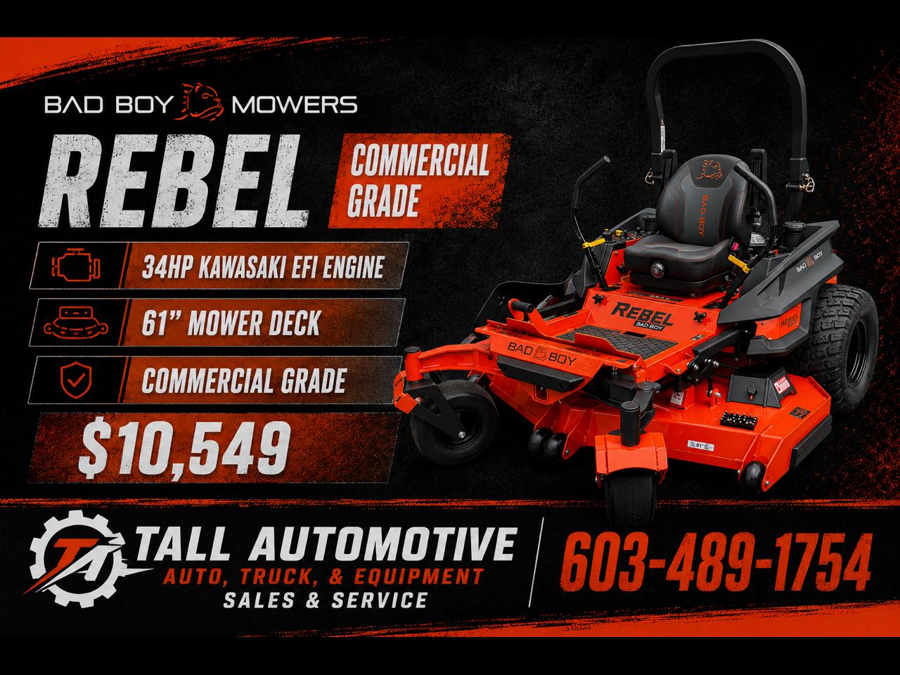 2026 Bad Boy Mowers Rebel 
